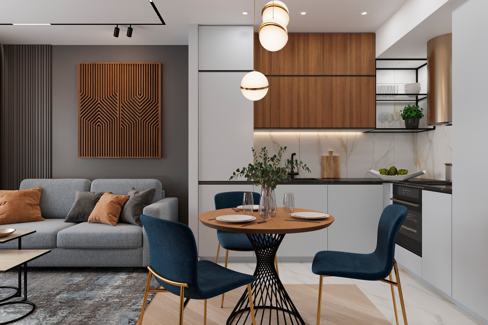 Дизайн интерьера однокомнатной квартиры площадью 40 кв. м.