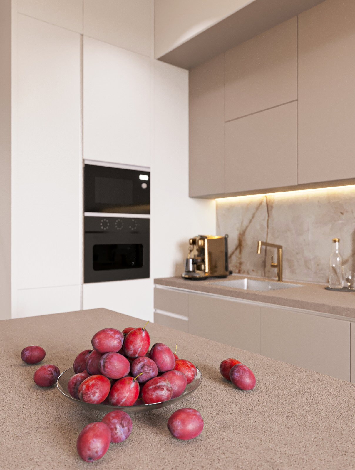 Кухня в проекте квартиры 100 м2