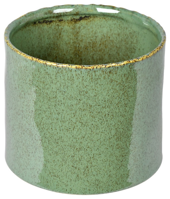 green ceramic pot