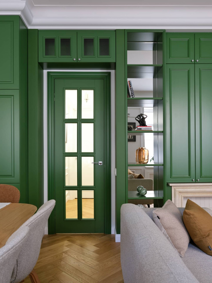 Дизайн и ремонт квартиры в Пречистенском переулке — Зелёный лейтмотив