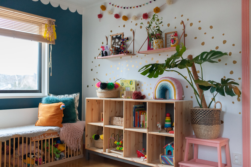 Design ideas for an eclectic kids' room in Stockholm.