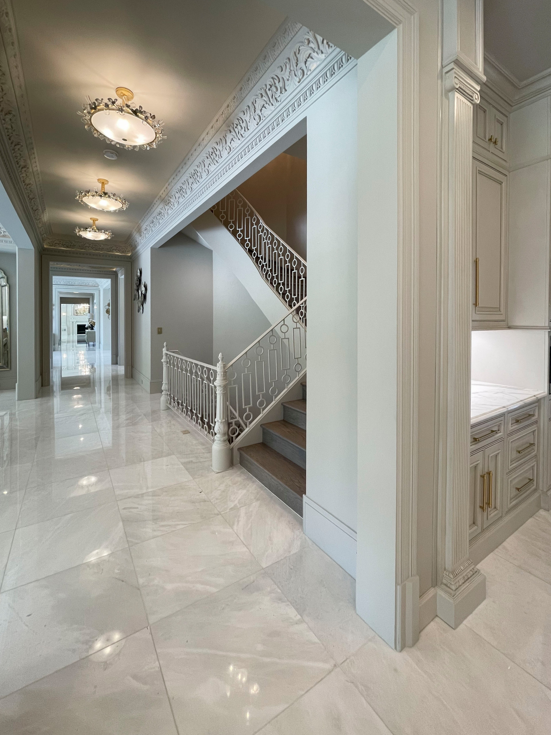 104_Curved Staircases in 18th Century French Inspired Mansion, Mclean VA 22101