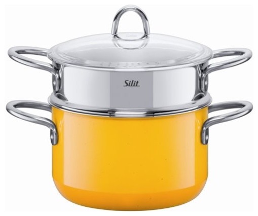 Silit Steamer With Insert, Crazy Yellow