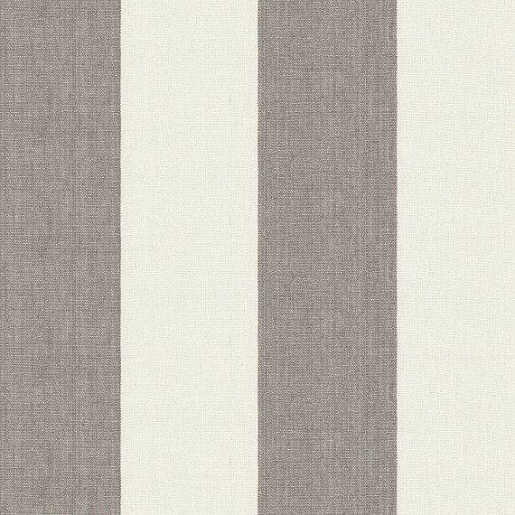 Gray Linen Awning Stripe Fabric