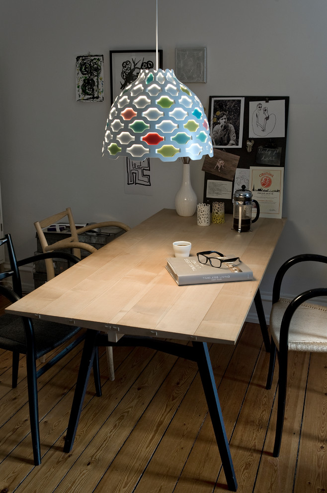 This is an example of a scandinavian dining room in Other.