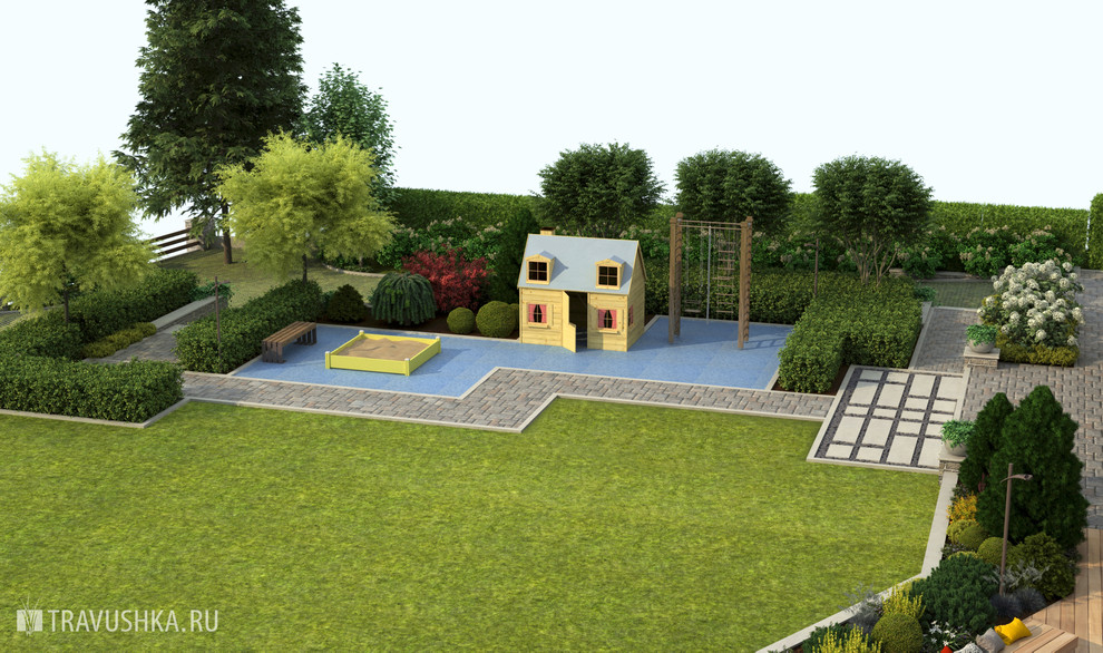 Дизайн-проект участка 20 соток, в 3D