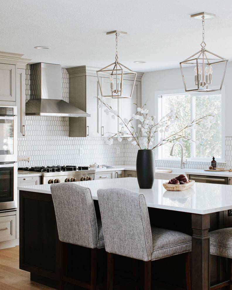 Transitional kitchen photo in Denver