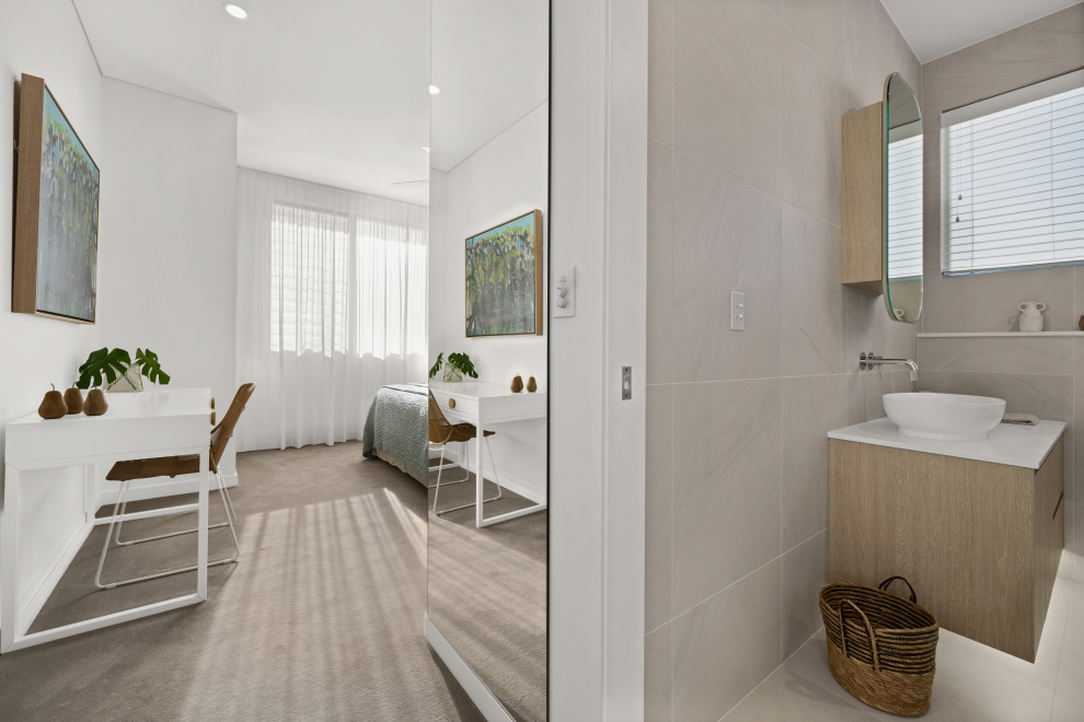 Photo of a contemporary bedroom in Other.