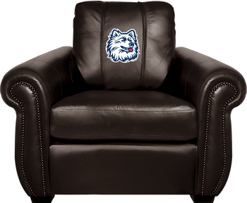 UCONN NCAA Chesapeake BROWN Leather Arm Chair