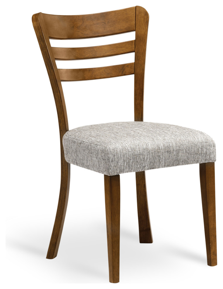 Darby Coral Fabric Upholstered Cocoa Dining Chair