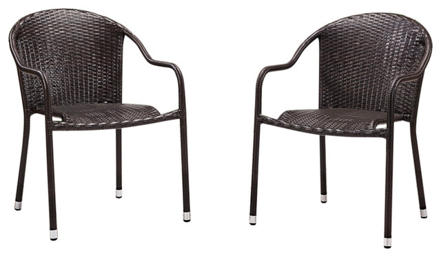 Resin Wicker Stacking Chairs