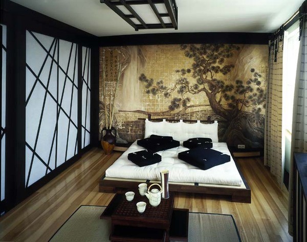 Design ideas for an asian bedroom in Other.