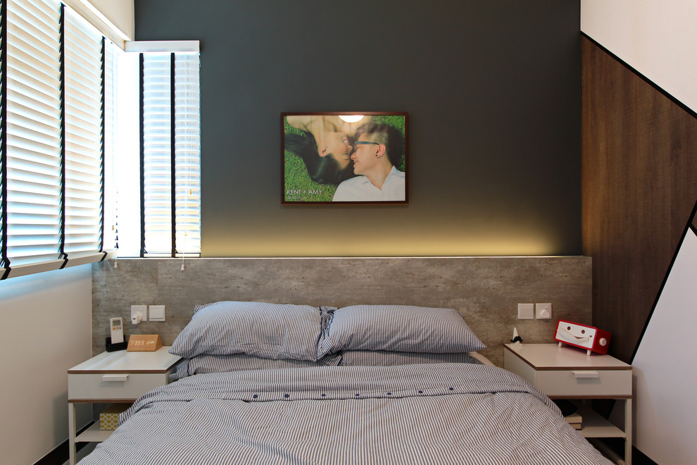 Design ideas for a modern bedroom in Singapore.