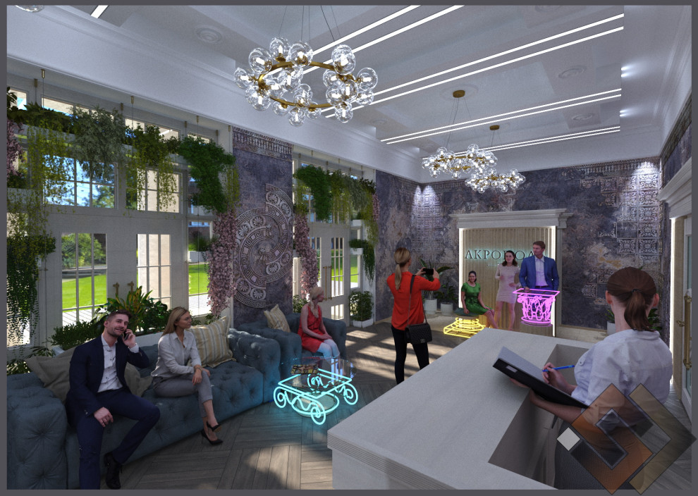 Концепт холла ресторана