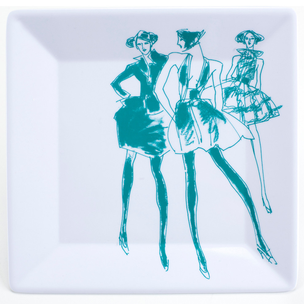 Ben Collection Melamine - Fashion Plate Set - Teal