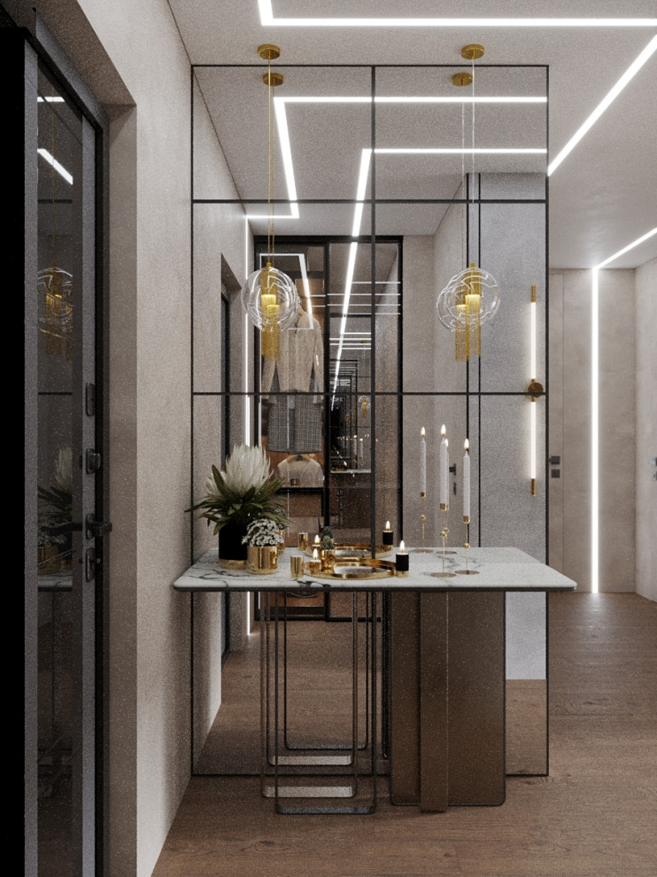 Дизайн проект коридора с гардеробом