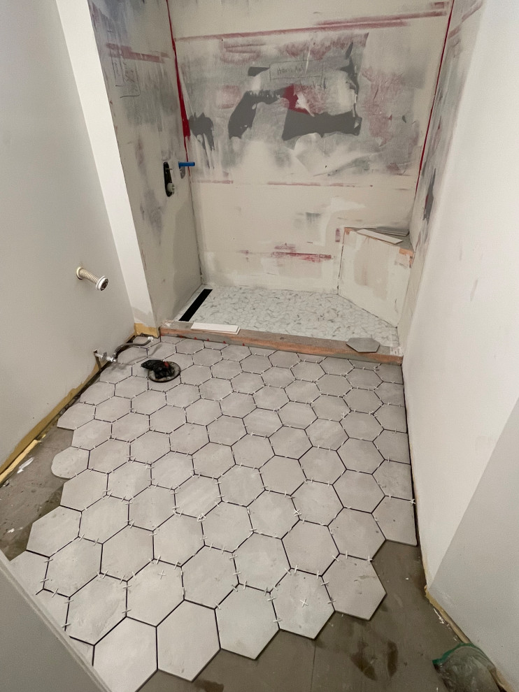 What color grout for bathroom floor?