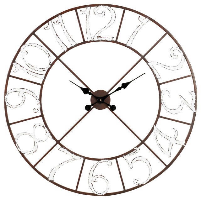 Zandra Metal Wall Clock Farmhouse Clocks By Aspire Home