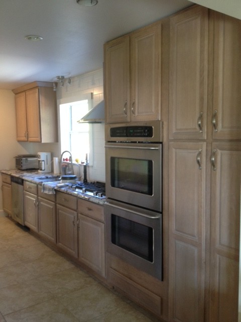 Sara's Contemporary Kitchen Recolor Dove White with gun metal glaze