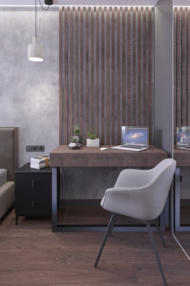 Спальня с рабочей зоной для фрилансера  S - 15 м2