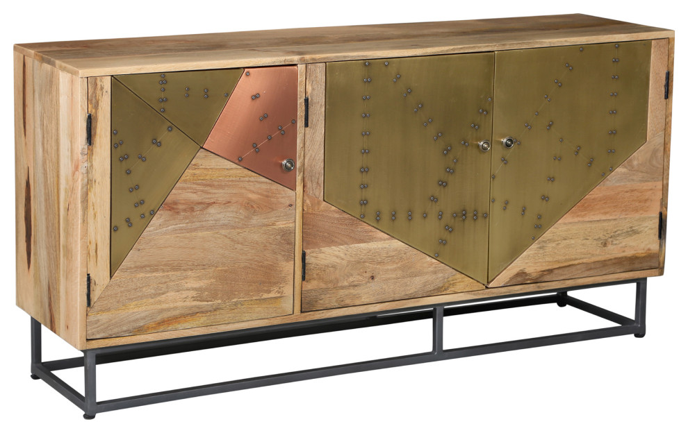 Siena Recycled Mango Wood Bathroom Linen With 3 Doors