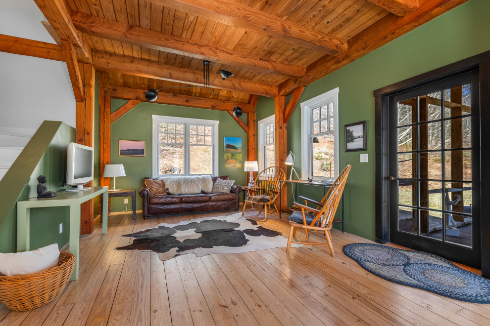 Inspiration for a rustic home design remodel in Boston