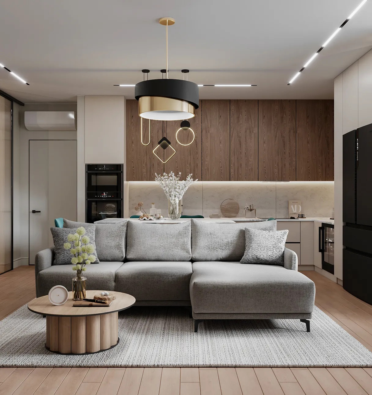 Дизайн-проект трехкомнатной квартиры в современном стиле