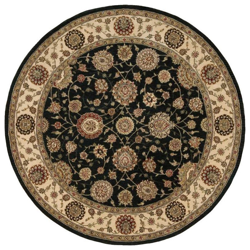 Nourison 2000 2204 Navy Blue Round Area Rug, 4'xROUND Traditional Area Rugs by Home Brands
