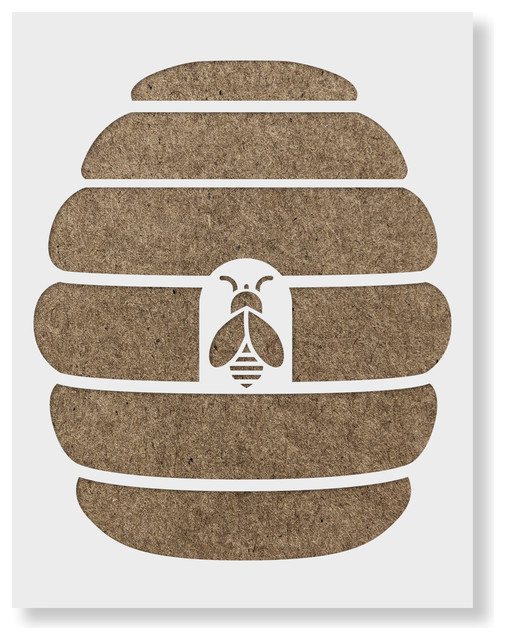 Beehive Stencil on Reusable Mylar for Crafts Farmhouse Wall