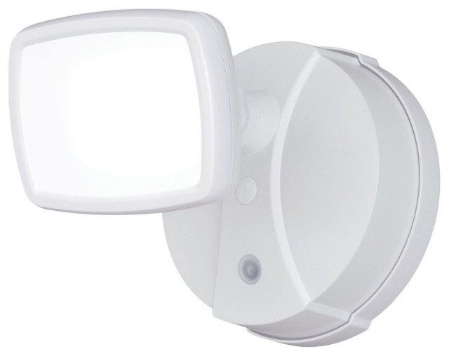 Vaxcel Defender White 1L LED Outdoor Dusk-to-Dawn Security Flood Light T0278