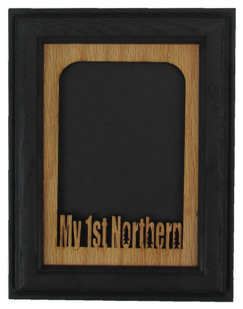 My First Northern Vertical Black Picture Frame and Oak Matte, 5"x7"