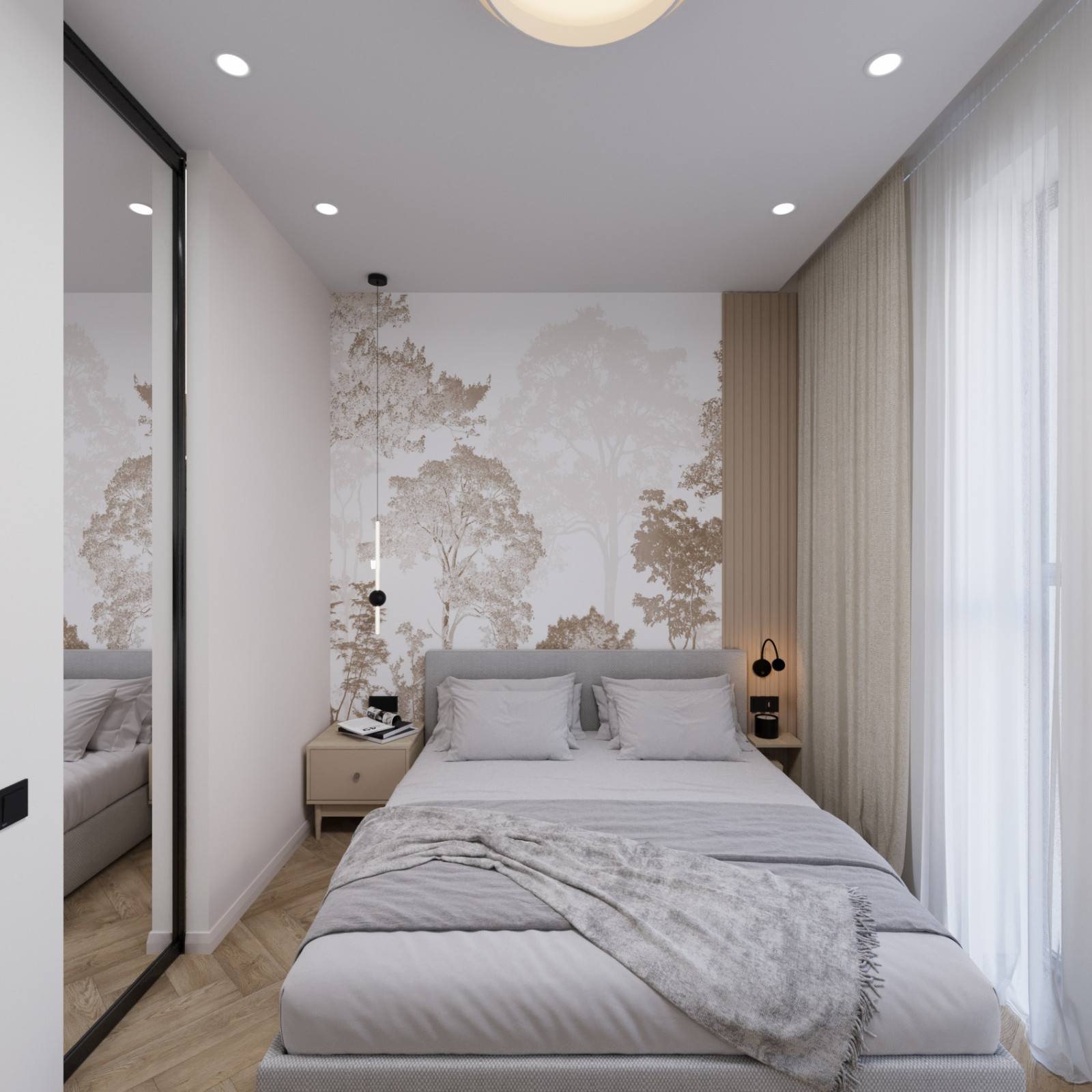 Квартира. Москва. Ореховый бульвар. Эскизы + рабочие фото с реализации проекта