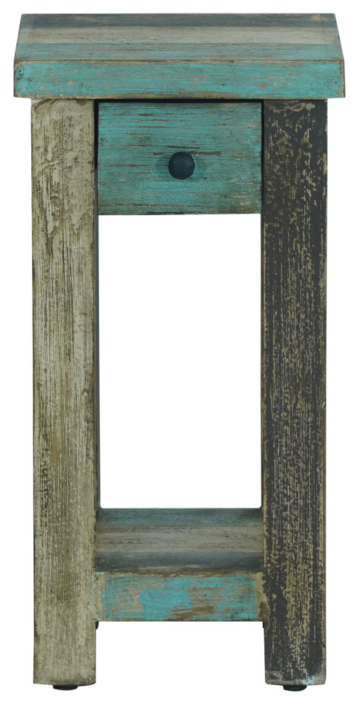 Tracey Boho Handmade Distressed Mango Wood Small Side Table