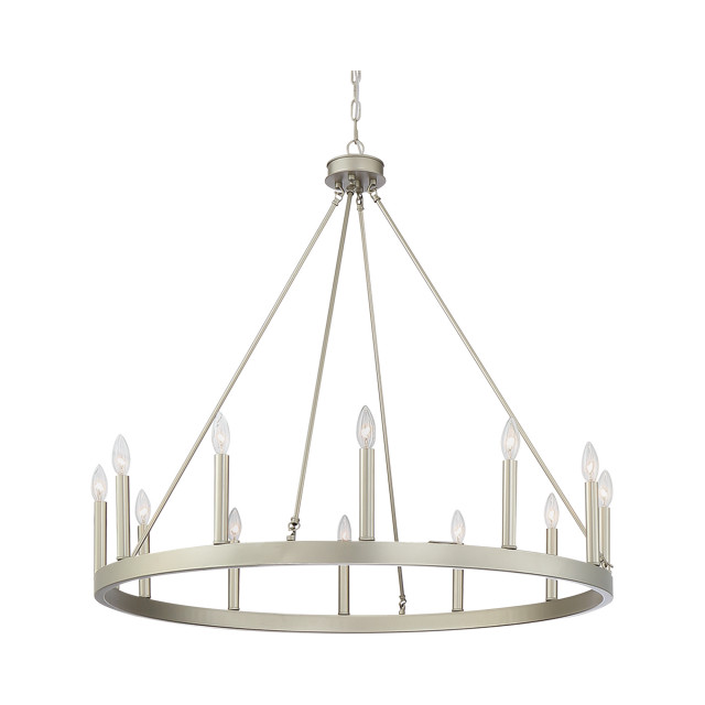 Farmhouse Vintage 12 Light Wagon Wheel Chandelier Antique Silver Transitional Chandeliers By Vanity Art Llc