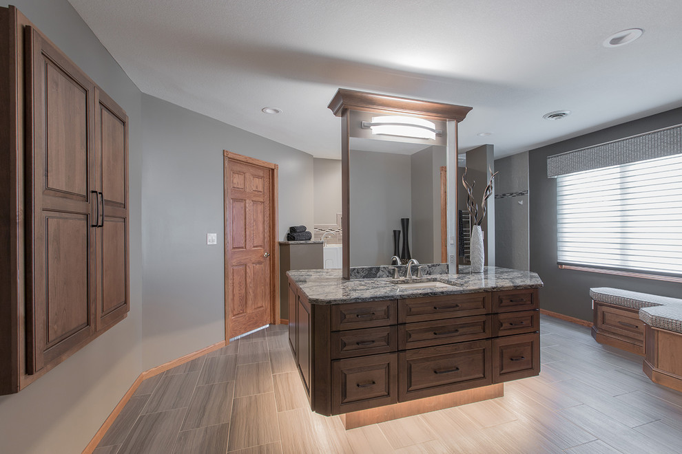 Inspiration for a large transitional master bathroom remodel
