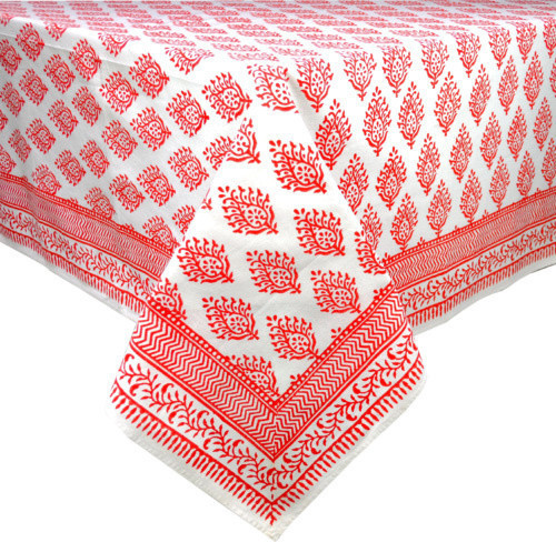 Maria Salmon Red Tablecloth, 60"x92"