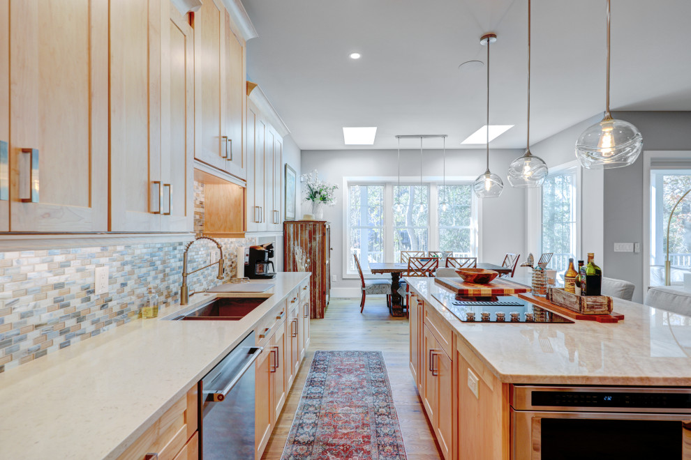 This is an example of a large country kitchen in Austin.