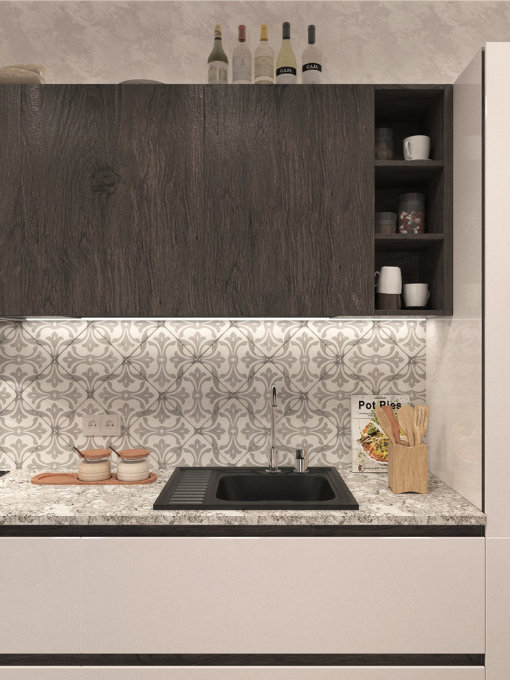 Кухня объеденная с лоджией