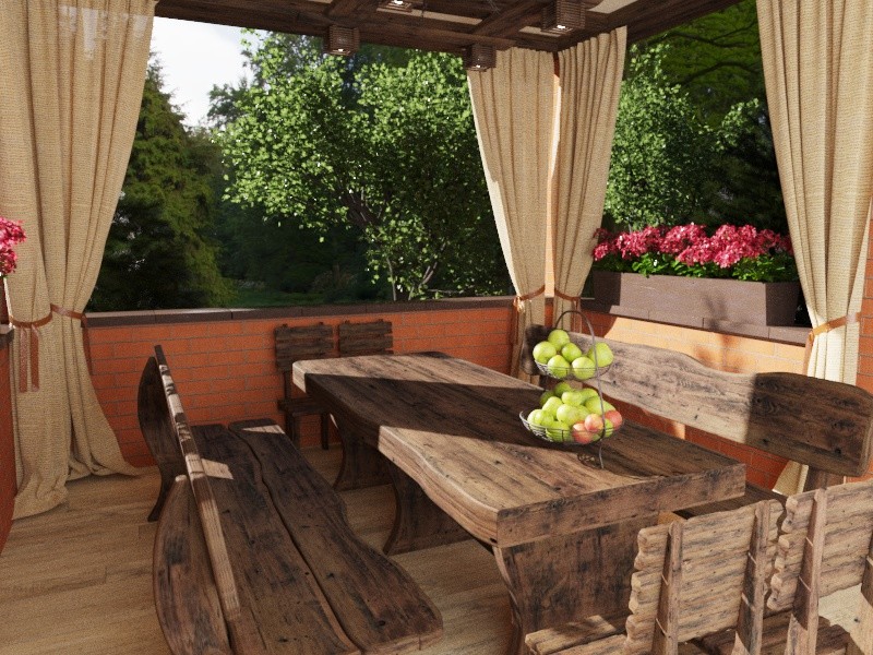 Беседка в загородном доме