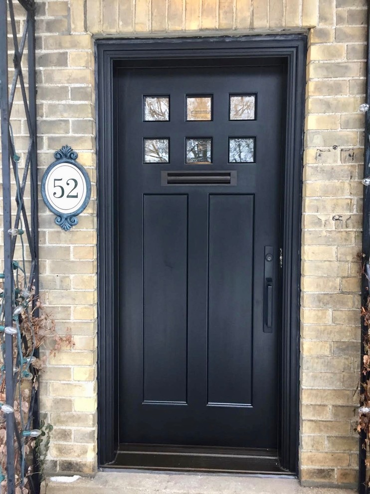 Inspiration for a rustic entryway remodel in Toronto
