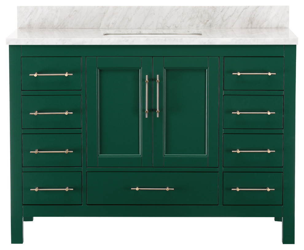 Kendall Emerald Green Bathroom Vanity Contemporary Bathroom