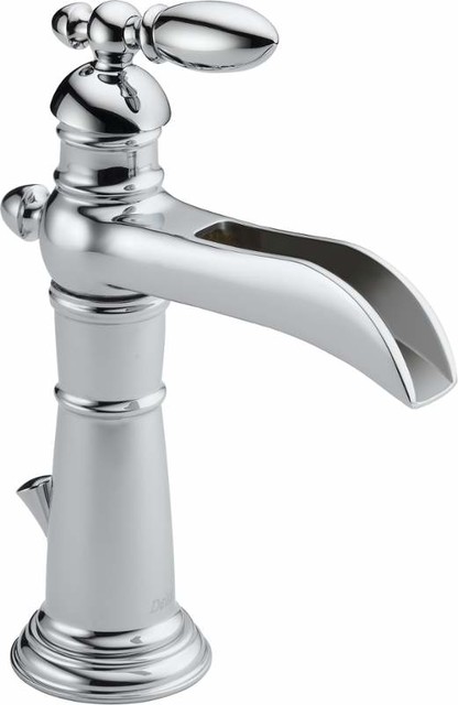 Delta 554LF Victorian 1 Hole Waterfall Bathroom Faucet - Chrome