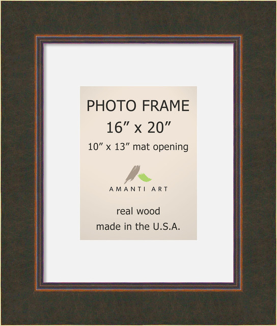 Picture Photo Frame 16 X20 Matted To 10 X13 Milano Bronze