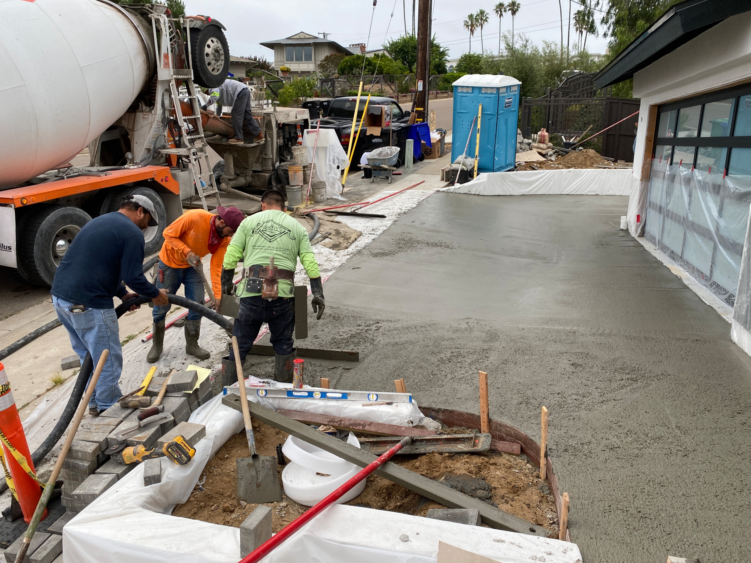 Pouring a New Concrete Driveway in La Jolla