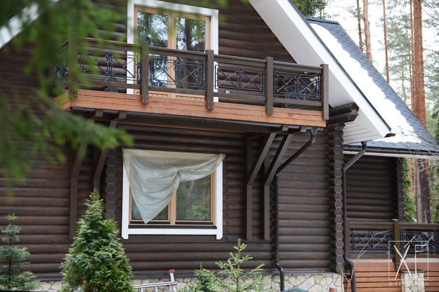 Кованое ограждение террасы