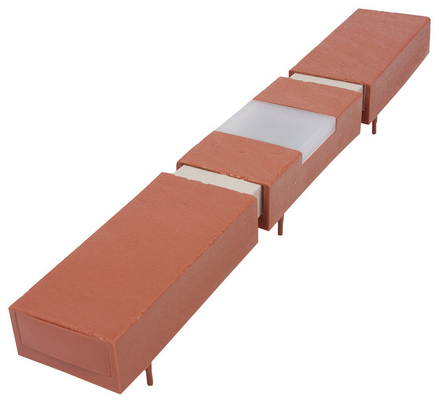 Let's Edge It! Plastic Brick Edging with Solar Lights, 40 Feet, With Solar Light