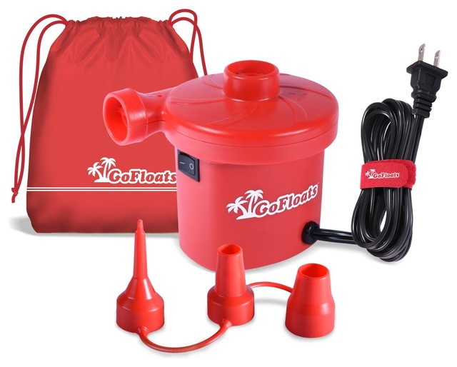 GoFloats Rapid Inflation Electric Air Pump (AC 110/120V) with Tote Bag