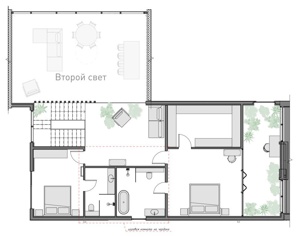 Комплекс зданий по каркасной технологии