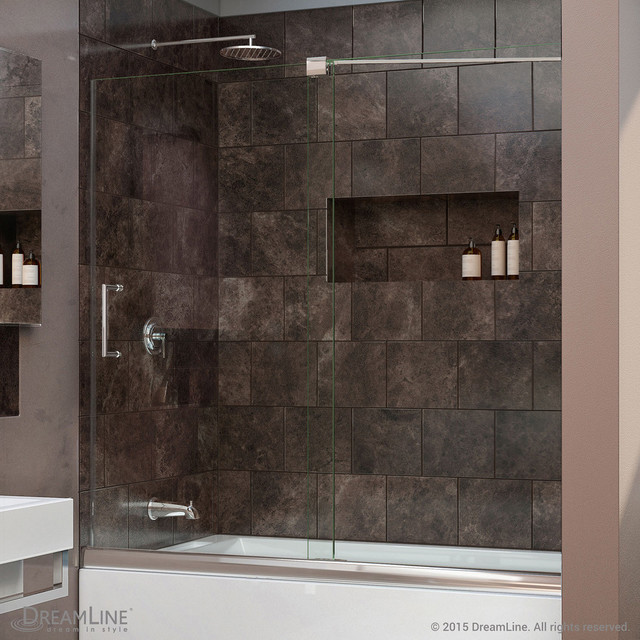Dreamline Mirage 56 60 Sliding Tub Door Chrome Finish