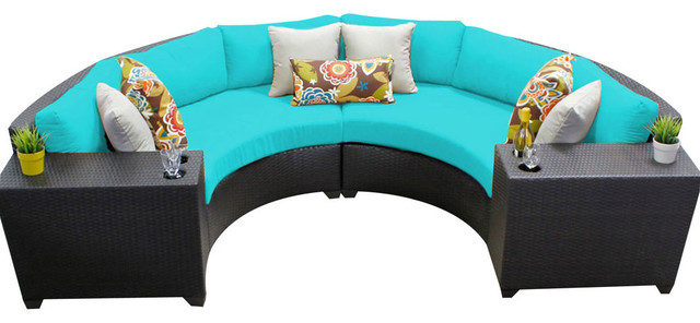 Barbados 4 Piece Outdoor Wicker Patio Furniture Set 04c Tropical Barbados 4 Piece Outdoor Wicker Patio Furniture Set 04c
